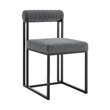 Load image into Gallery viewer, Upholstered Open Back Dining Side Chairs (Set of 2) - Gray
