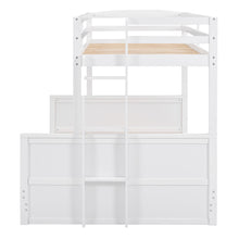 Load image into Gallery viewer, Wood Twin over Full Bunk Bed with Hydraulic Lift Up Storage, White
