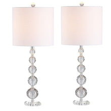 Load image into Gallery viewer, 27" Table Lamps With Drum Shades (Set of 2) - Clear
