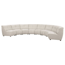 Load image into Gallery viewer, Sycamore - 8 Piece Upholstered Sectional Sofa With Curved Design - Ivory

