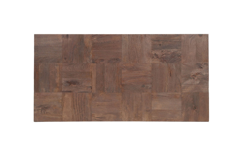 Solid Wood Coffee Table - Dark Brown And Black