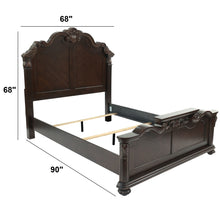 Load image into Gallery viewer, Bed With Carved Details
