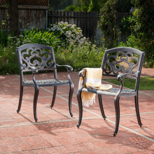 Load image into Gallery viewer, Cast Aluminum Dining Chair With Hand Crafted Details - Copper
