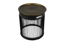Load image into Gallery viewer, Iron Round Drum End Table - Brass
