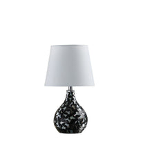 Load image into Gallery viewer, Table Lamp With White Globe Shade - Black

