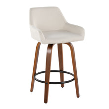 Load image into Gallery viewer, Daniella - Contemporary Fixed Height Counter Stool With Swivel With Round Footrest (Set of 2)
