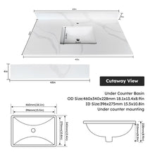 Load image into Gallery viewer, Bathroom Vanity Top With Undermount Single Bowl Sink

