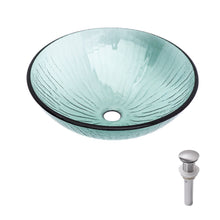 Load image into Gallery viewer, Vessel Sink With Trim, Round Bowl, Pop Up Drain (No Faucet) - Green
