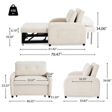 Load image into Gallery viewer, 3 In 1 Convertible Sleeper Sofa Bed For Living Room
