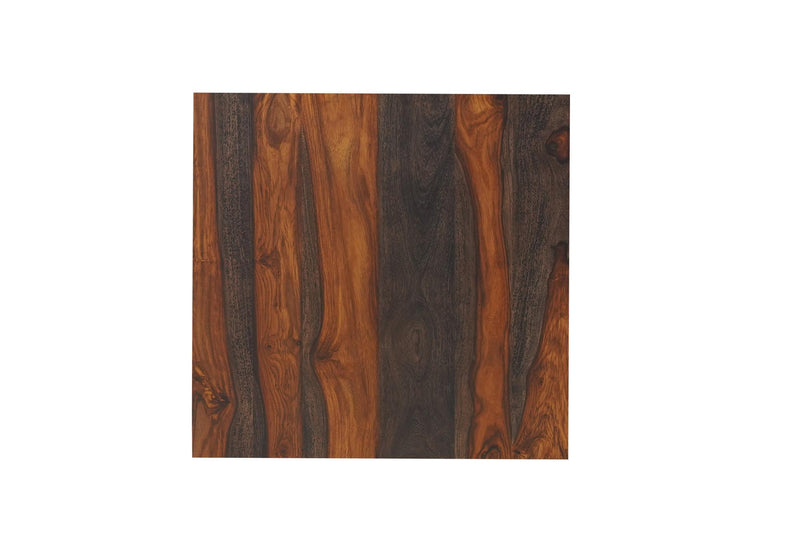 Square Pedestal End Table - Dark Brown
