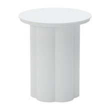 Load image into Gallery viewer, 19" Aluminum Round Pedestal End Table - White
