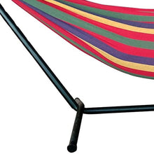 Load image into Gallery viewer, Regatta Stripe Two Person Hammock With Stand - Pink
