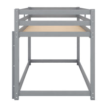 Load image into Gallery viewer, Twin over Twin Floor Bunk Bed with Ladder , Gray(Old SKU:WF281727AAE/WF286602AAE)
