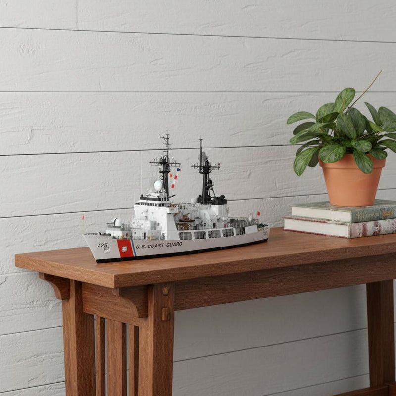 Hand Painted Model Boat (624383) - White