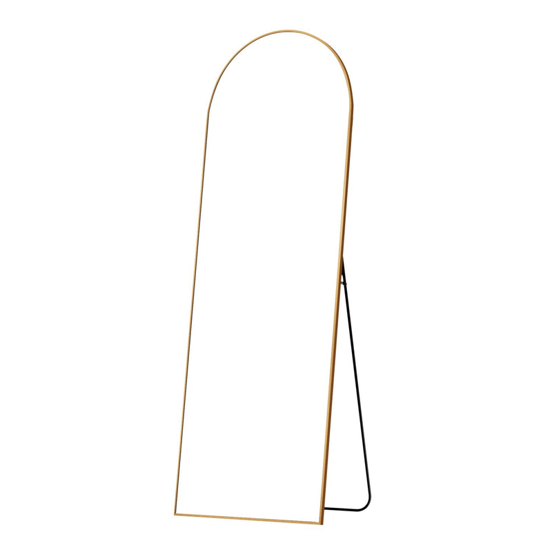 69" Arch Freestanding Framed Full Length Mirror - Gold