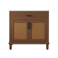 Load image into Gallery viewer, Bathroom Vanity With Ceramic Sink, Modern Free Standing Cabinet With Soft Close Drawers
