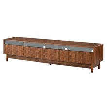 Load image into Gallery viewer, TV Stand With LED Lights And Glass Drawers For Living Room - Walnut
