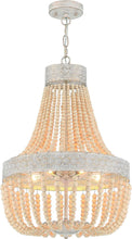 Load image into Gallery viewer, Candle Style Five Light Metal Dimmable Chandelier - Gold / White
