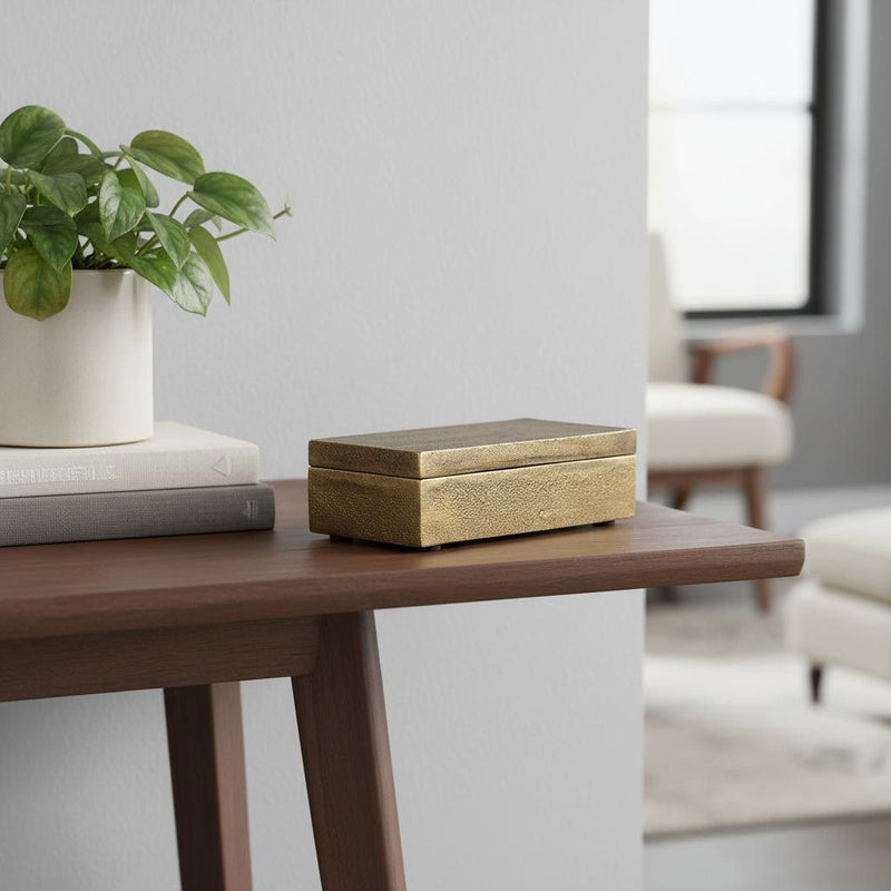 Decorative Box Tabletop Sculpture (608687) - Gold