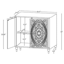 Load image into Gallery viewer, Angus - 2 Door Mandala Accent Cabinet - White
