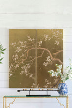 Load image into Gallery viewer, Cherry Blossom Wall Art Panels, Wall Decor For Living Room Dining Room Office Bedroom (Set of 2) - Gold
