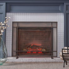 Load image into Gallery viewer, Elegant Iron Fire Screen For Fireplace Protection
