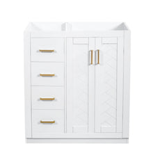 Load image into Gallery viewer, Retro Style Bathroom Vanity With 3 Drawers &amp; Soft-Closing Doors
