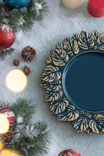 Load image into Gallery viewer, Plastic Charger Plate (Set of 8) - Blue / Gold
