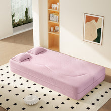 Load image into Gallery viewer, Modern Floor Sleeper Sofa Bed With 2 Pillows, Convertible Twin Size Folding Mattress For Living Room

