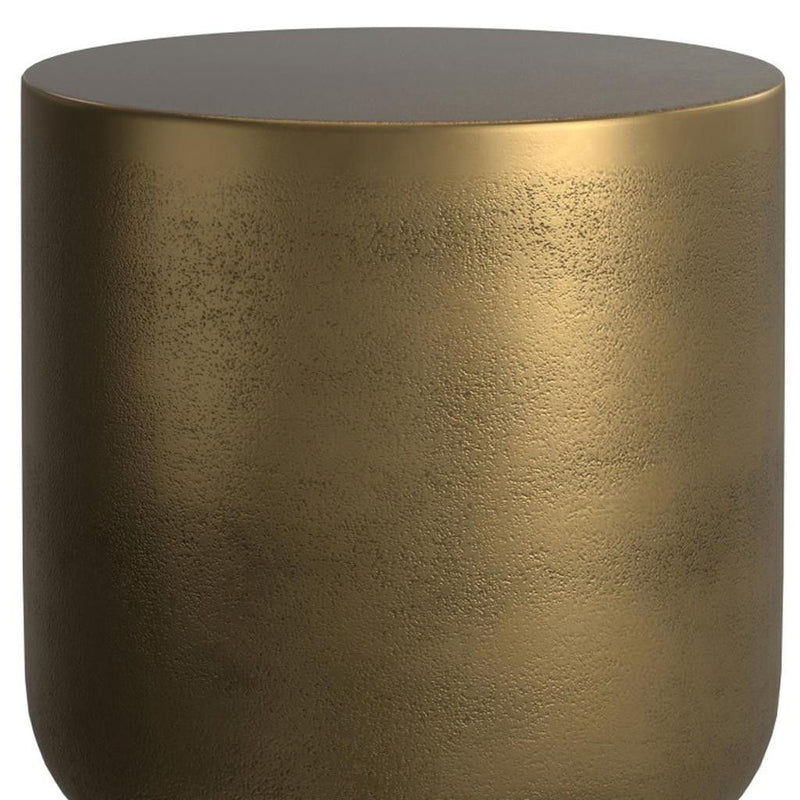 Round End Table - Antiqued Brass