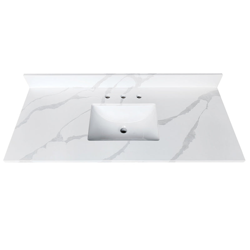 Bathroom Vanity Top With Undermount Sink, 3 Pre Drilled Holes