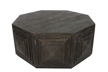 Octagonal Coffee Table - Deep Brown