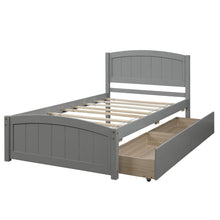 Load image into Gallery viewer, Platform Bed &amp; Headboard, Footboard And Wood Slat Support
