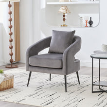 Load image into Gallery viewer, Open Back Accent Chair, Round Sofa Lounge Armchair
