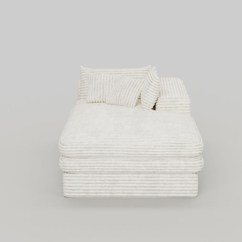 Corduroy Lounge Chair (724084) - White