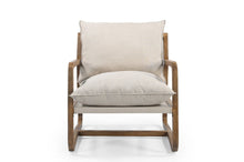 Load image into Gallery viewer, 30" Mid-Century Linen Arm Chair - Brown
