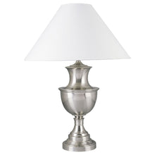 Load image into Gallery viewer, 28" Metal Urn Table Lamp With White Classic Empire Shade - Nickel
