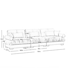 Load image into Gallery viewer, Modern Oversize Sofa With Cloud Like Comfort, Featuring Waist And Throw Pillows
