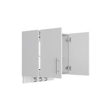 Load image into Gallery viewer, 26" Wood Wall Mounted Utlity Cabinet With Two Doors - White
