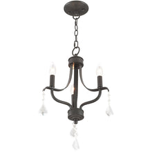 Load image into Gallery viewer, 20" Three Light Metal Dimmable Chandelier With Shades - Nickel / Clear
