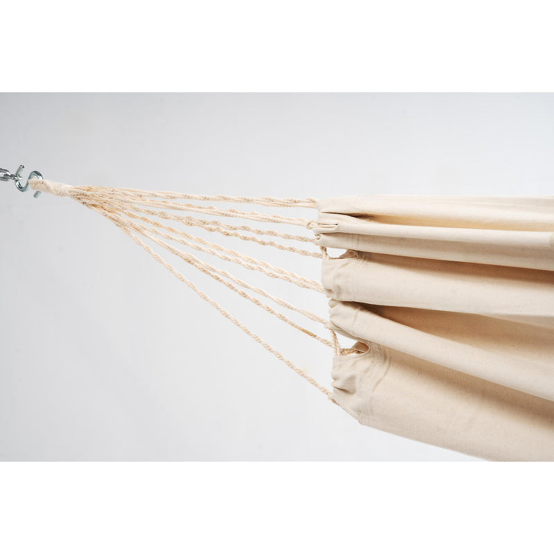 Striped Single Spreader Bar Hammock - Off White