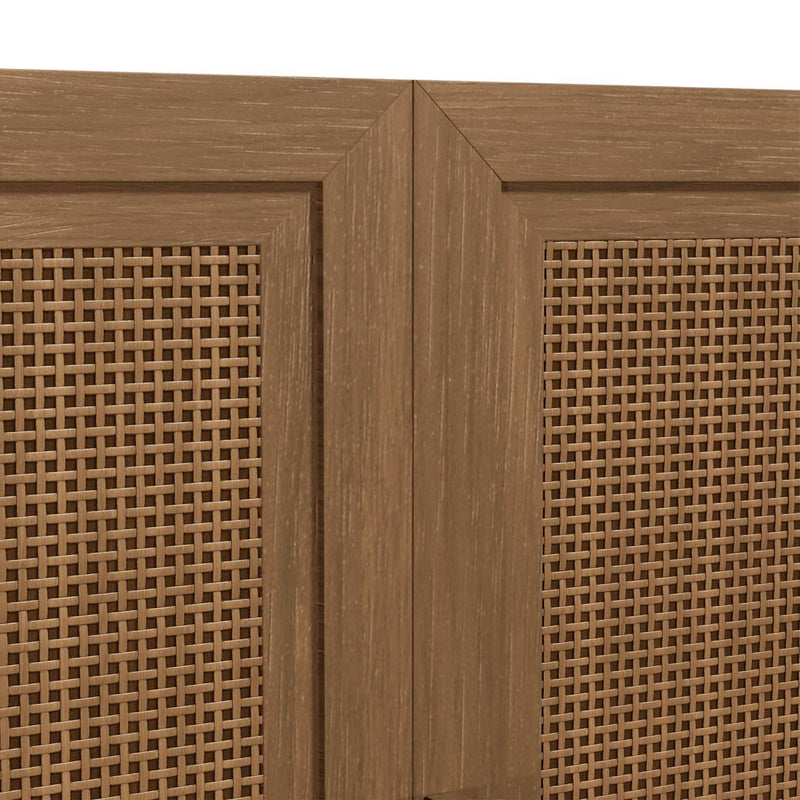 31" Wood Accent Cabinet With Two Doors - Brown