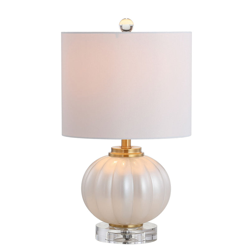 Novelty Bedside Lamp With Drum Shade - White