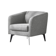 Load image into Gallery viewer, Contemporary Fabric Curved Arm Accent Chair - Light Gray
