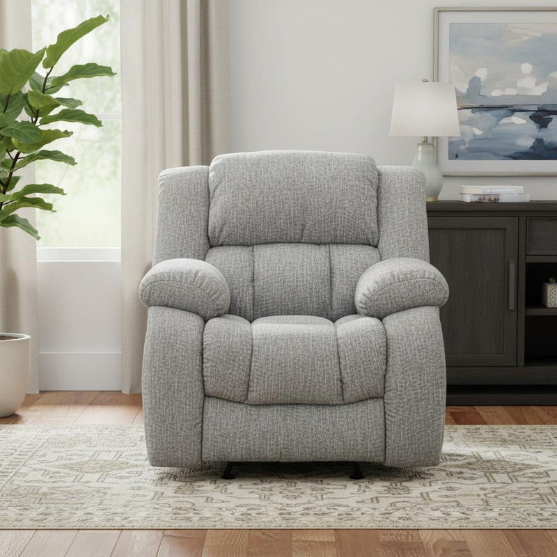 Fabric Gliding Recliner - Gray