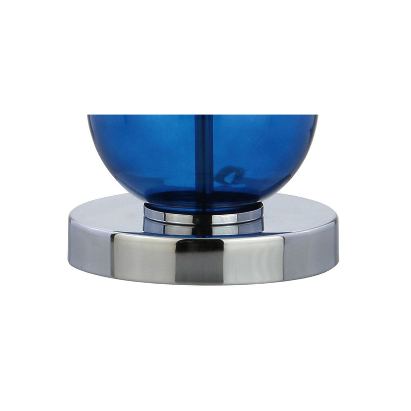 27" Novelty Table Lamps With Drum Shades (Set of 2) - Cobalt
