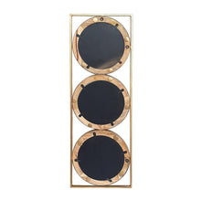Load image into Gallery viewer, 14" Aluminum And Geometric Framed Accent Mirror - Brown / Gold
