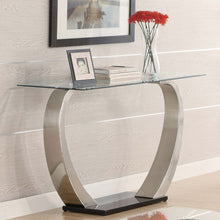 Load image into Gallery viewer, Lana - Satin Glass Top Base Console Table - Silver
