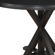 Load image into Gallery viewer, 48" Wood Pedestal Base Round Top Dining Table - Black
