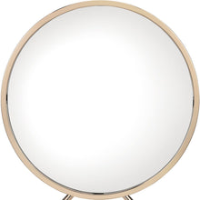Load image into Gallery viewer, 16" Round Metal Framed Freestanding Mirror - Gold
